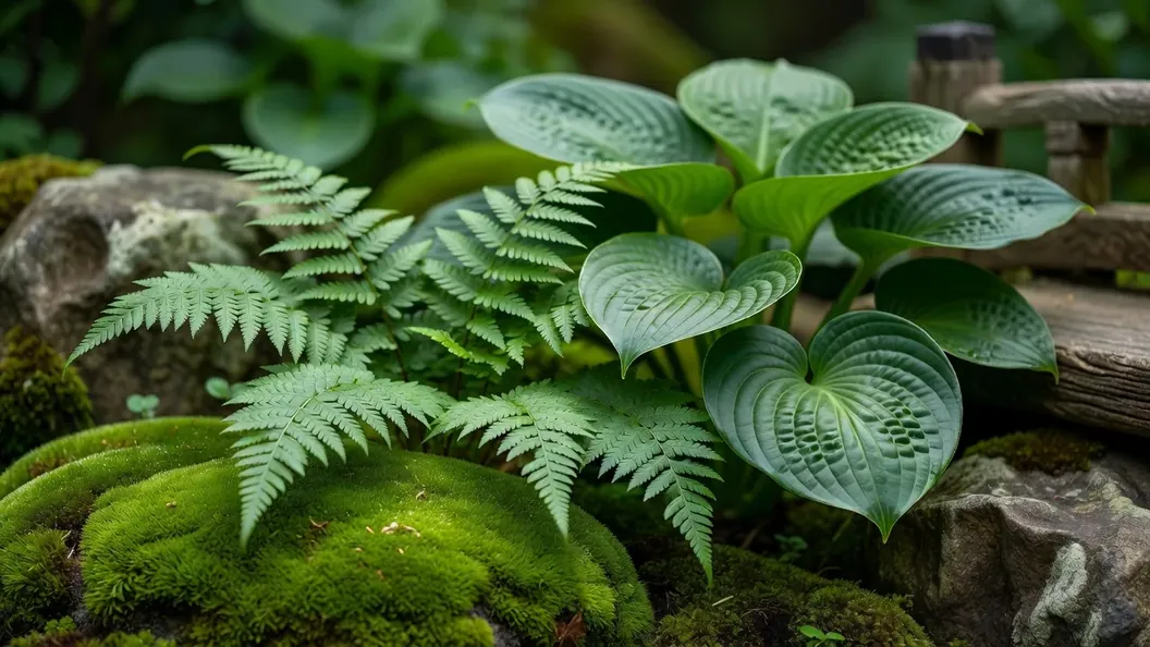 庭の植栽の近景