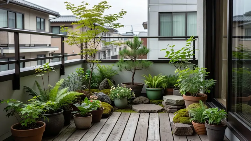都市型住宅のバルコニー緑化